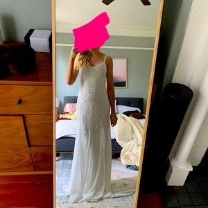 Anthropologie BHLDN sequin vintage-inspired wedding dress